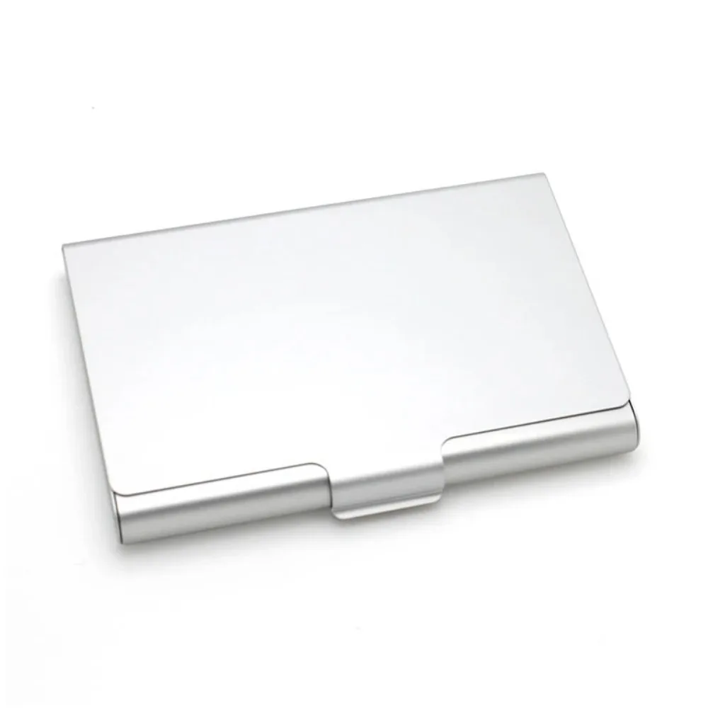 1Pc Men Business Card Case Stainless Steel Aluminum Holder Metal Box Cover Women Credit Business Card Holder Case