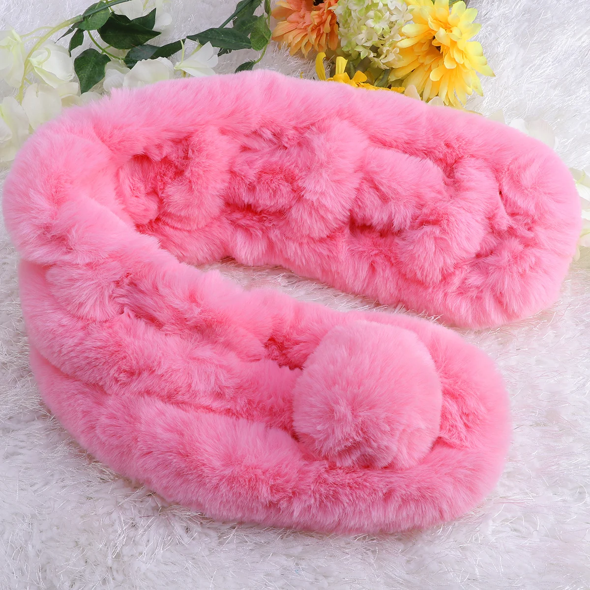 

Rabbit Scarf For Women Winter Warm Shawl Lightweight Soft Wrap Travel Scarf Party Evening Gift Pink