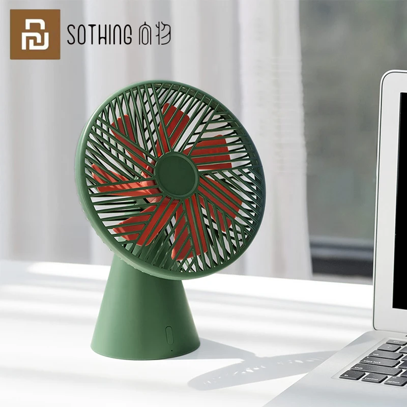 

Youpin Sothing Desktop Fan Rainforest Version Mini Fan USB Rechargeable for Home Handheld Removable Super Wind Silent Fan Cooler