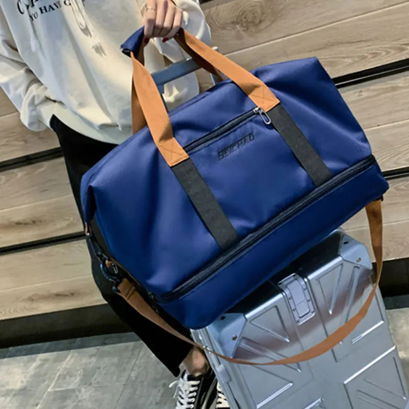 New Fashion Travel Bags For Women Large Capacity Men's Sports bag Waterproof Weekend Sac Voyage Female Messenger Bag Dry And Wet