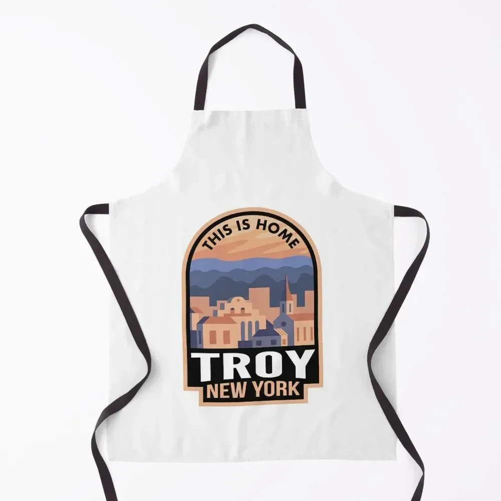 

Downtown Troy New York This is Home Apron men Women's Dress Salon kitchen girl Apron