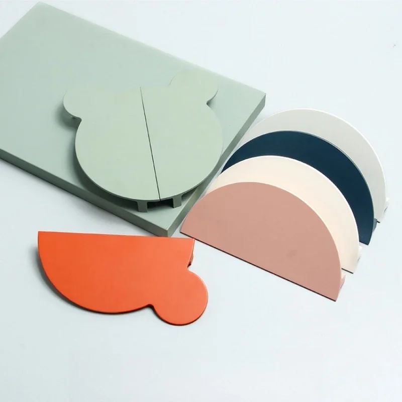 Hole Spacing 96mm Kids’ Cabinet Pull Colorful Half-Moon Wardrobe Handle Minimalist Drawer-Ready Semicircle Knob Furniture Handle
