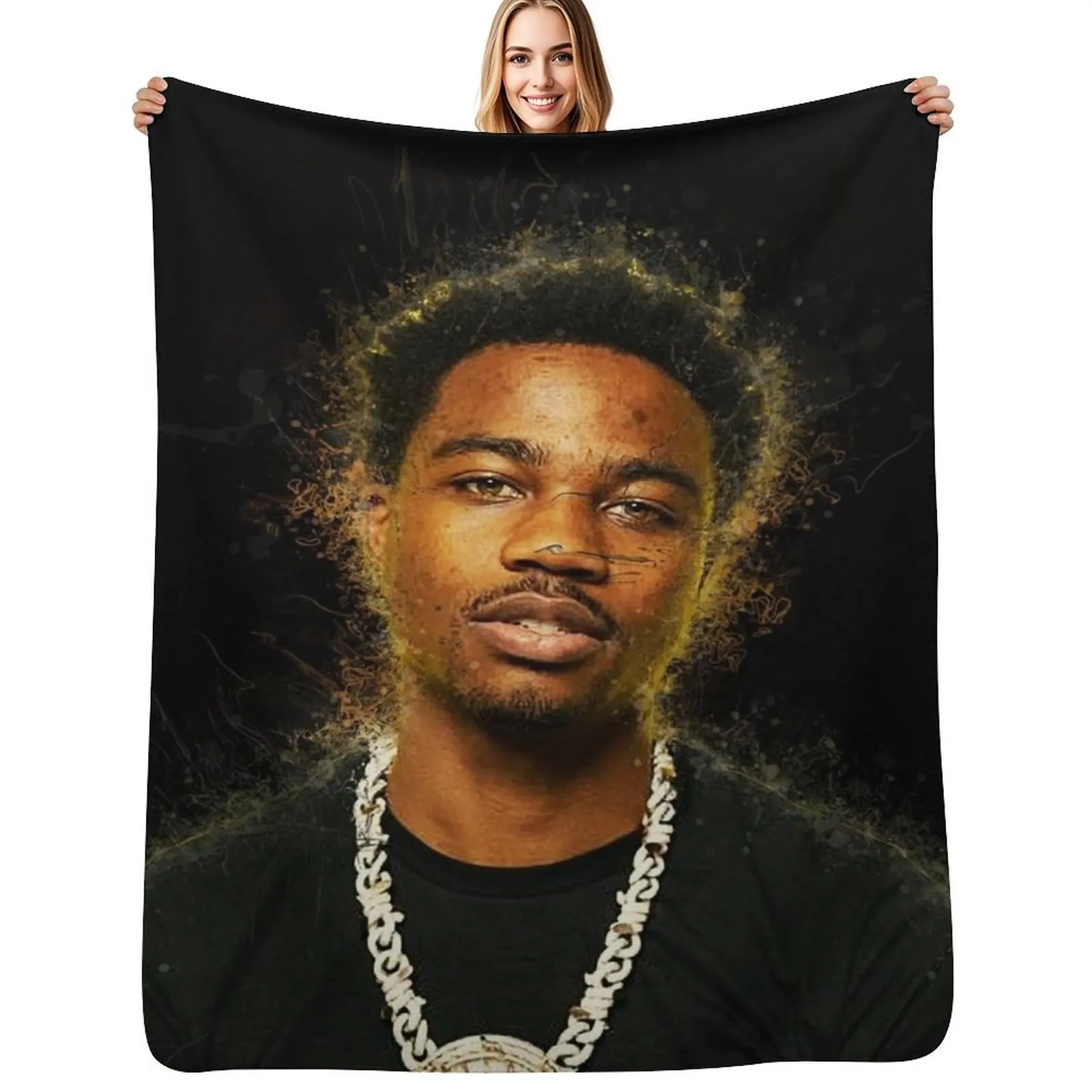 

Roddy Ricch Throw Blanket Summer Beddings Sleeping Bag Luxury Brand Luxury Thicken Blankets
