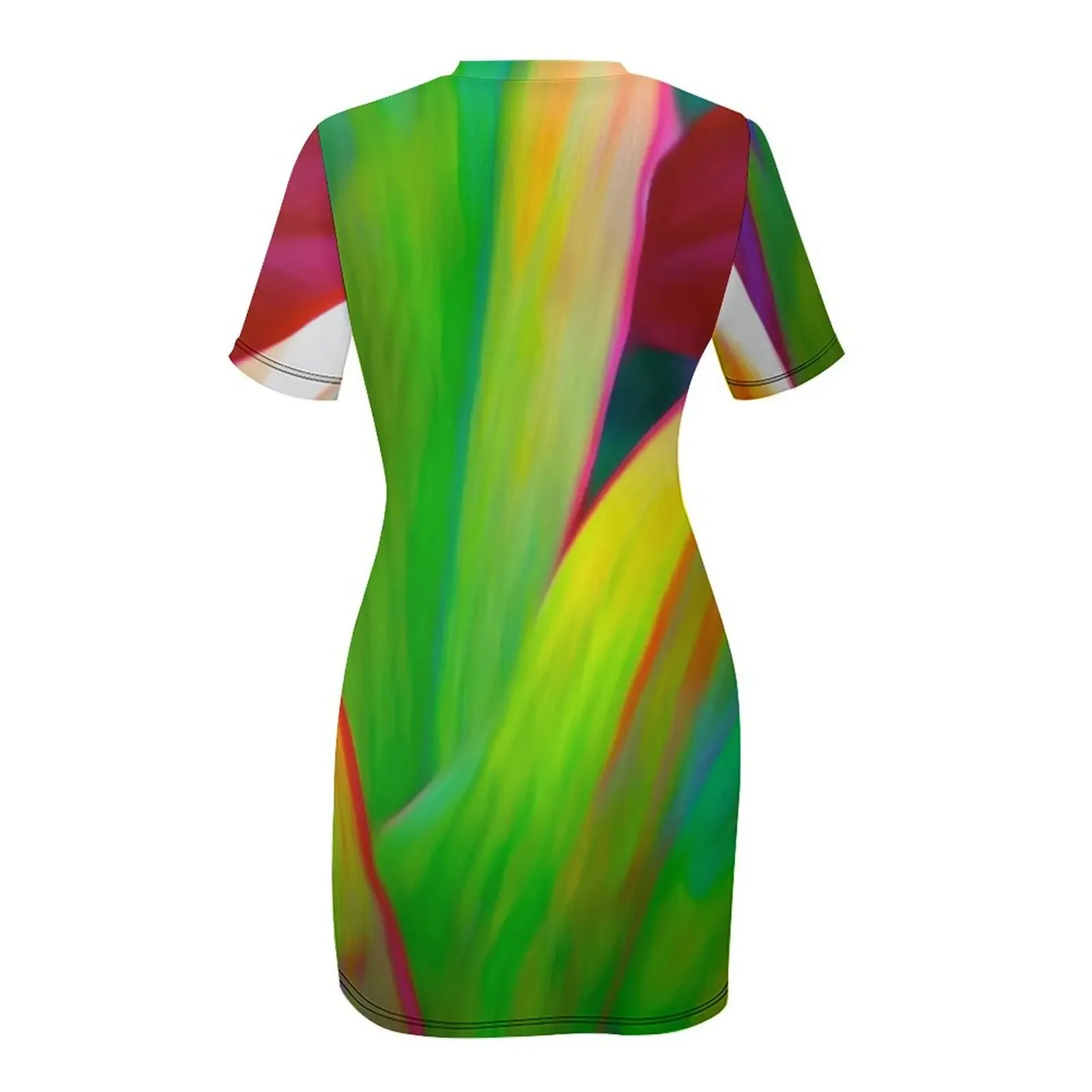 فستان Sacred Ti Leaf بأكمام قصيرة ملابس شاطئ فستان نسائي صيفي 2025 فساتين للنساء #5