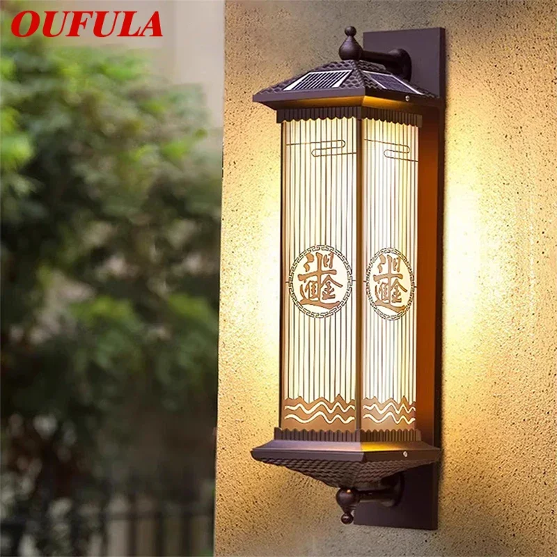 

OUFULA Contemporary Solar Outdoor Wall Lamps Simplicity Waterproof Creative Balcony Hallway Courtyard Villa Gate Hotel