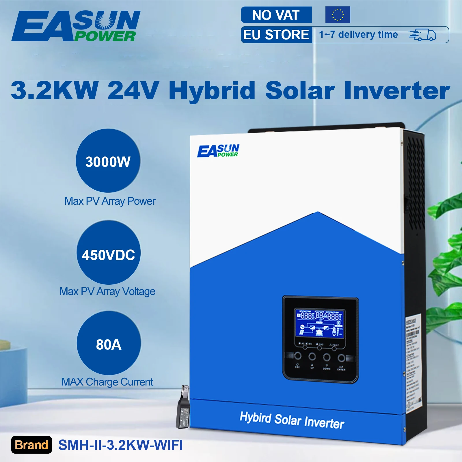 Easun 6.2KW 4KW 3.2KW 2KW Hybride Solar Inverter 12V 24V 48V MPPT Off Grid Zuivere Sinusgolf 120A 230V 50/60Hz Solar Inverter Oplader