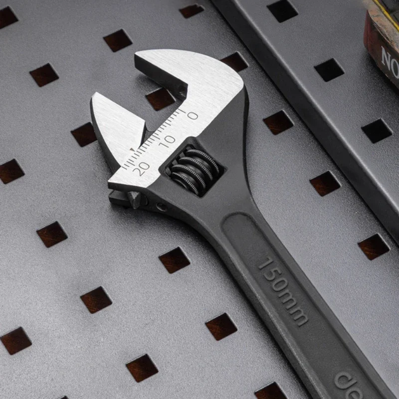 Deli Chiavi regolabili annerite portatili 6/8/10/12/15 pollici Utensili manuali multifunzionali per riparazioni auto Chiave universale per uso domestico