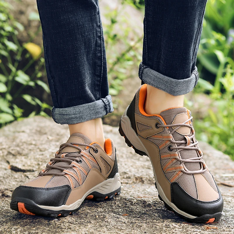 Buty górskie dla mężczyzn na zewnątrz buty kempingowe męskie męskie buty do biegania sznurowane oddychające buty sportowe na Trekking wiosna/jesień