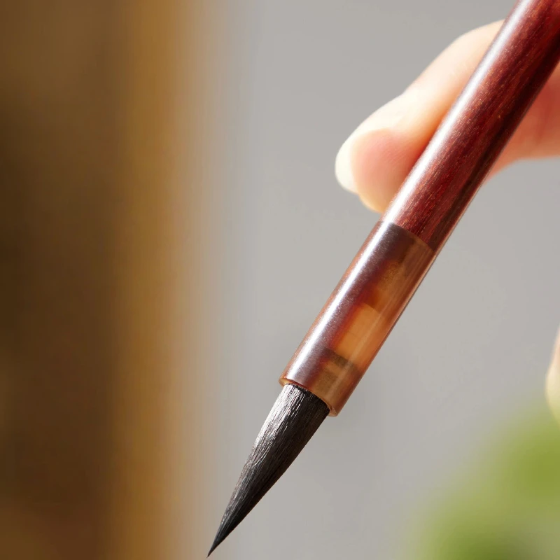 Chinese Calligraphy Brush For Zhao Mengfu Tao Te Ching Yingtou Zanhua Script Mini Beginner Small Character Copying Brushes Set