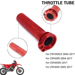 Motorcycle CNC Twister Throttle Tube For HONDA CRF250R CRF250X CRF450R 2004-2017 CRF450X 2005-2017 CRF 250R 250X 450R 450X