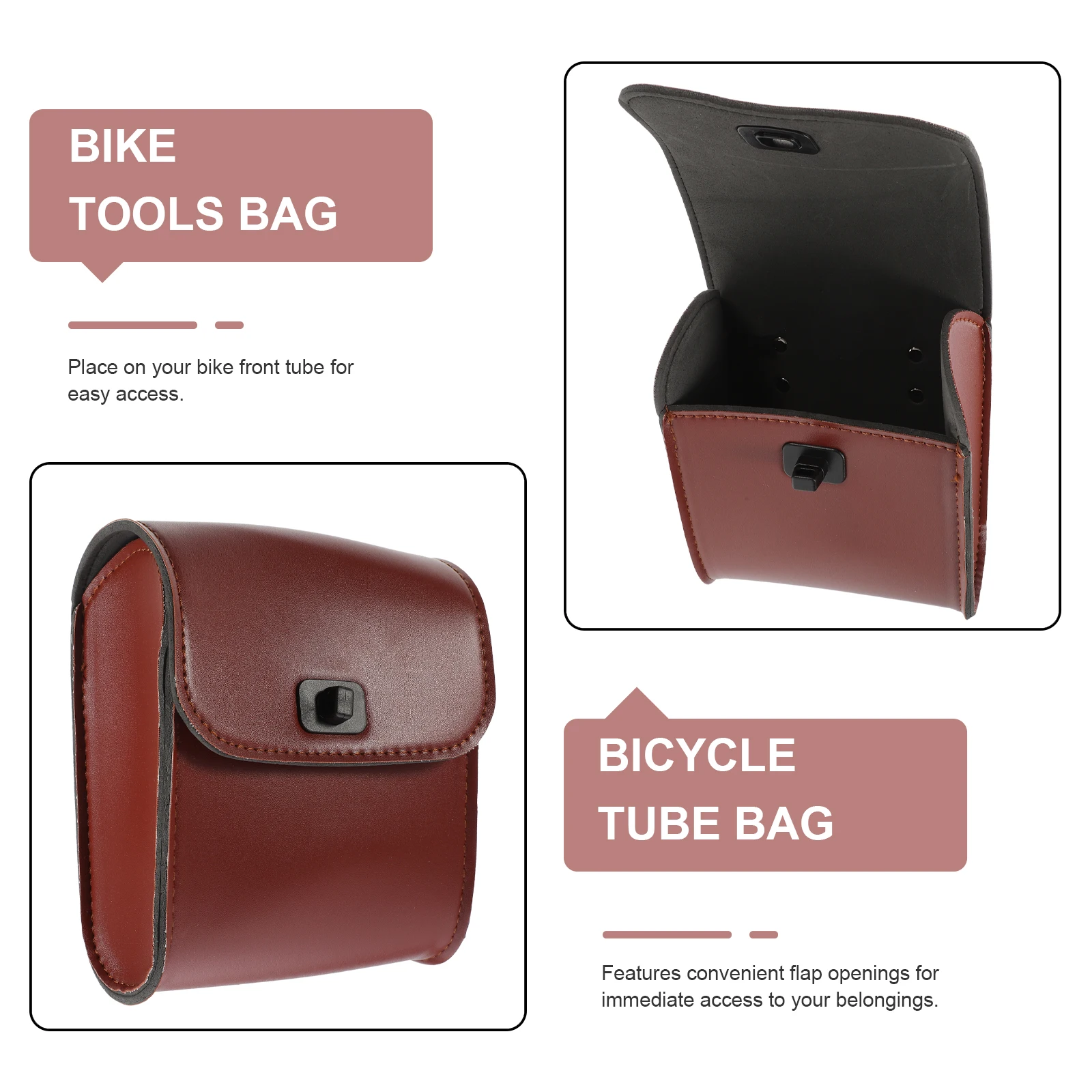 

Bike H Bag Cycling Saddlebag Pannier Front Tube Storage Glove Camera Phone Wallet Bottle Travel Daily Use Waterproof