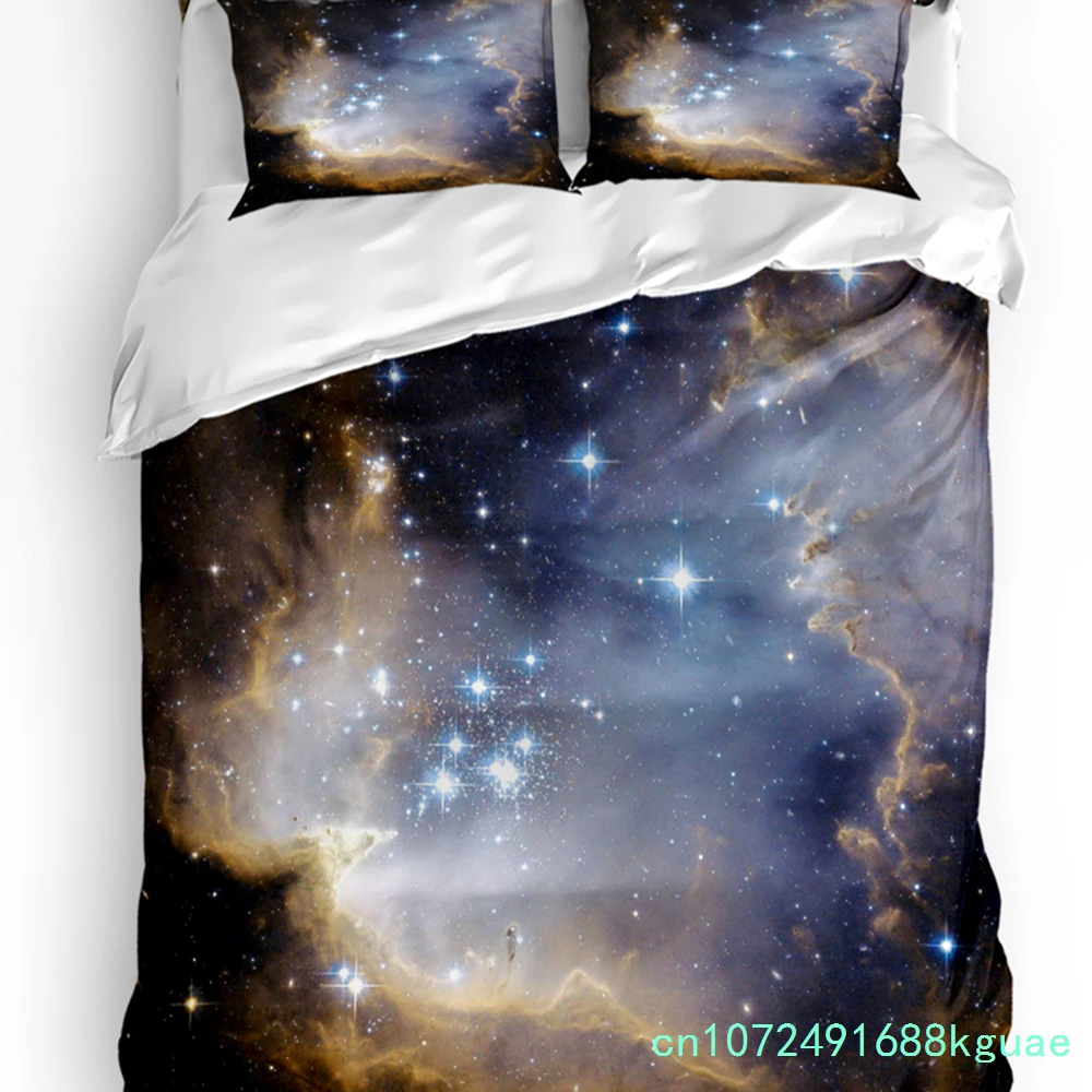 3pcs Bedding Set Star Galaxy Starry Sky Home Textile Duvet Cover Pillow Case Boy Kid Teen Girl Bedding Covers Set 6