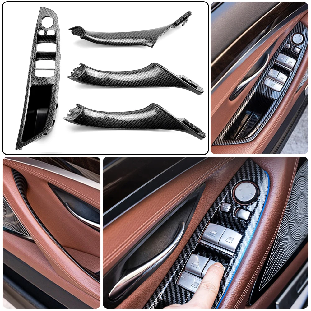 Quality Interior Front Door Armrest Panel Trim Pull Handle Set Replacement For BMW 5 Series F10 F11 F18 520i 523i 525i 528i 535i