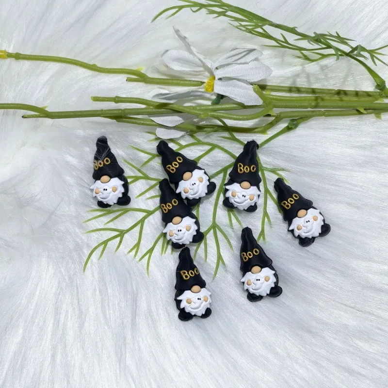 

20Pcs 3D Dwarf Silicone Beads Food Grade Focal Beads For Jewelry Making DIY Pen KeyChain Accessories Baby Silicone Beads