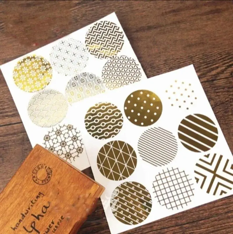 New Sheets Simple Creative Round Flower Design Seal Sticker Tags For Gift Packing Bag Box Home Wedding Decor Accessories