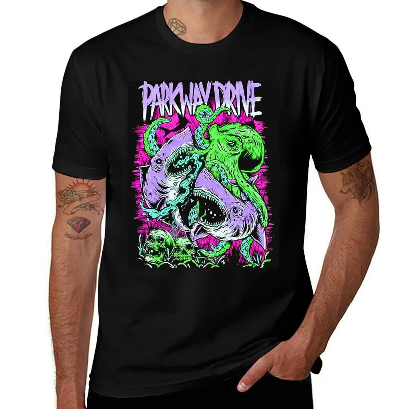 parkway drive band classic art T-Shirt Casual Everyday Wear T-Shirt