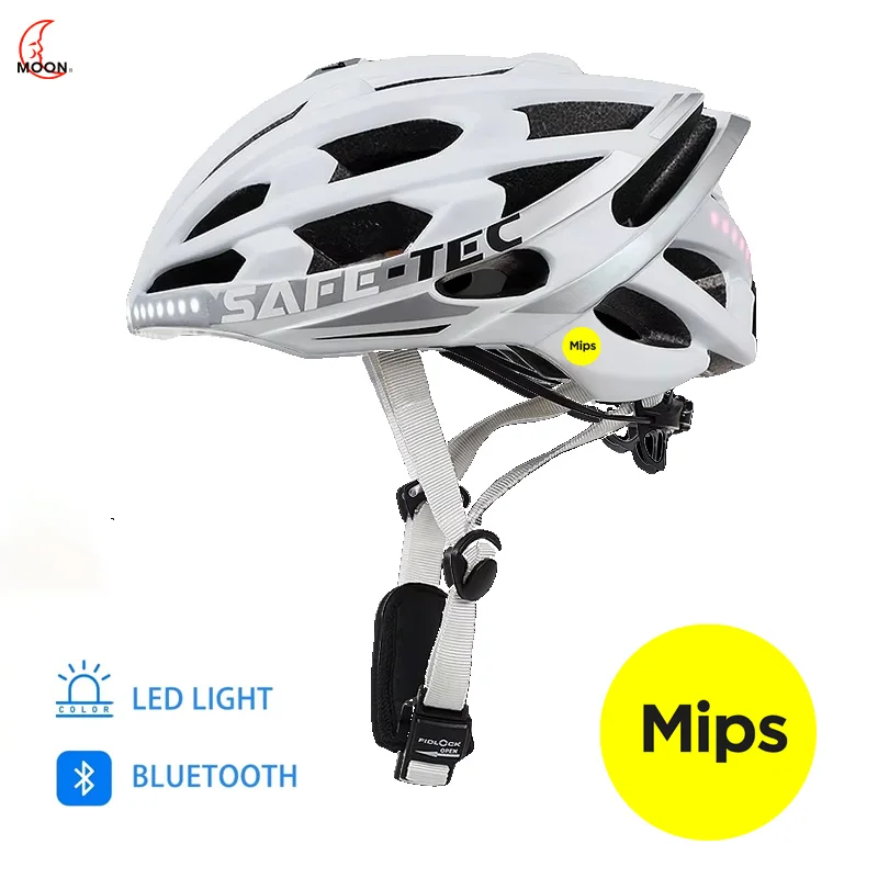 

MOON умный велосипедный шлем для взрослых с Bluetooth светодиодным задним фонарем Mips System MTB дорожный шлем для горного велосипеда для езды на велосипеде на открытом воздухе