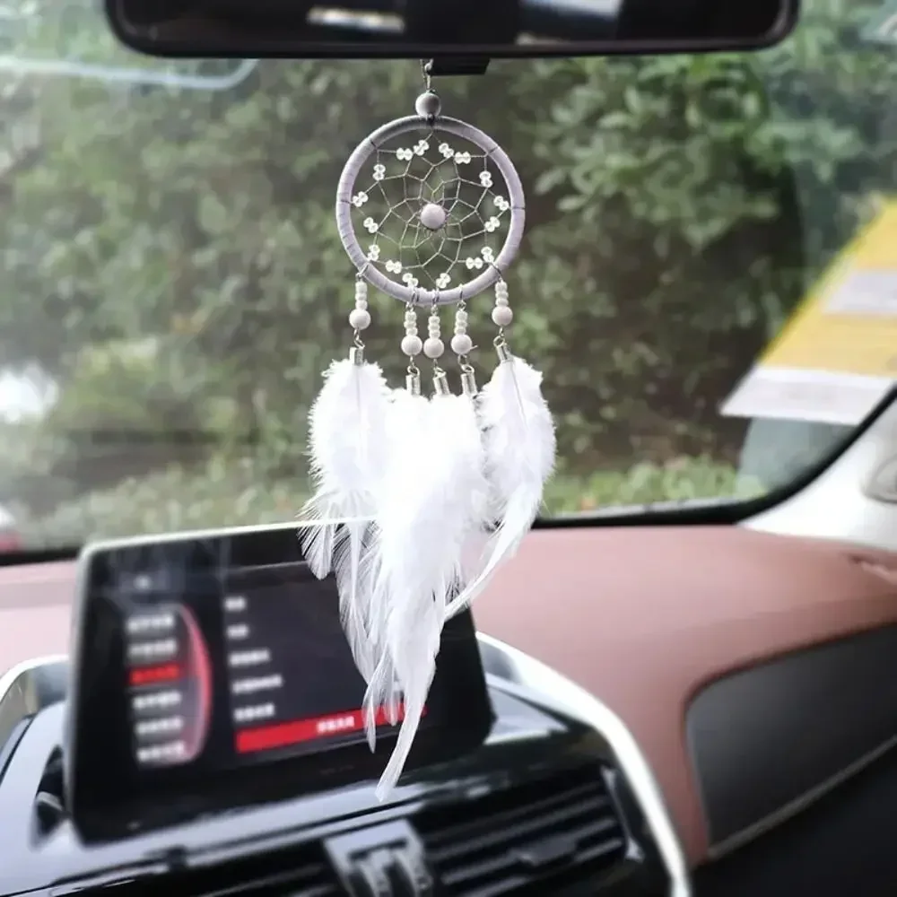 

NEW Car Ornament Interior Accessories Rear View Mirror Pendant Decorative Feather Pendant Hanging Pendant Home Decor