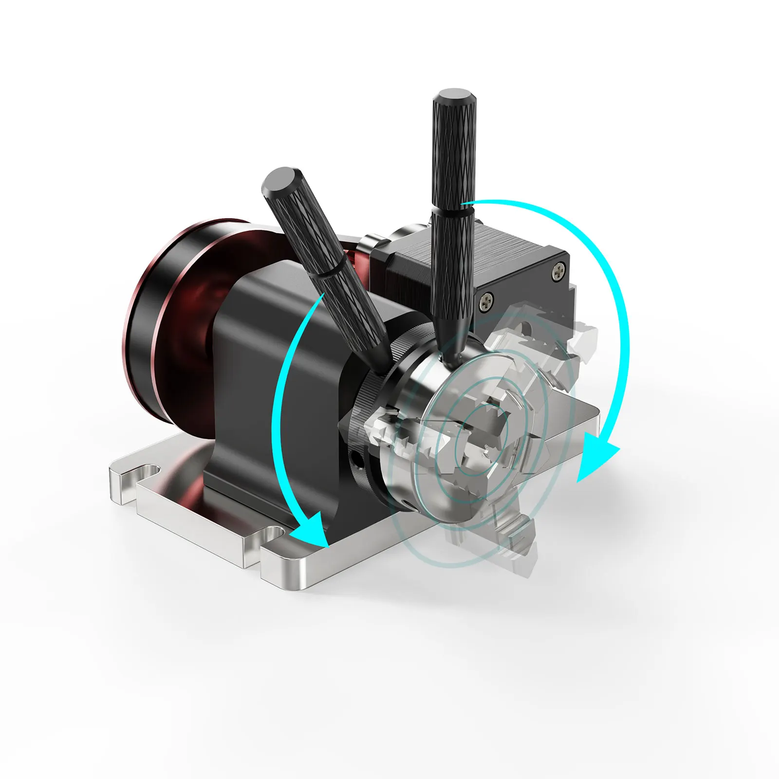 Height 50mm 4th Axis Rotary Axis For CNC450 Router Wood Milling Machine high performance Jaw Reduction Ratio 4:1 Center