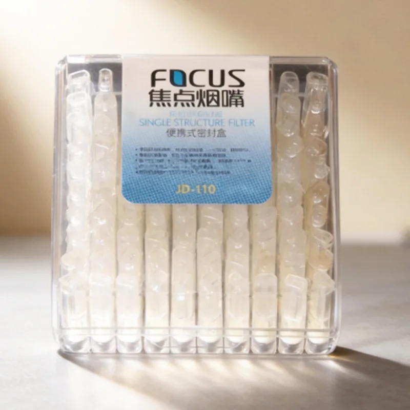 FOCUS JD‑110 Disposable Cigarette Filter Triple Filtration Smoking Mouthpiece 1 Box=100 Pcs Wholesale Dropshipping