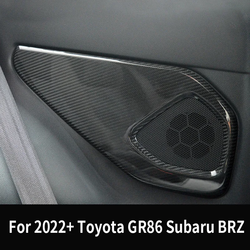 

Подходит для Toyota GR86 Subaru BRZ 2022 года, сухая встроенная панель динамика из углеродного волокна, украшение ZD8 ZN8, декоративная крышка из углеродного волокна