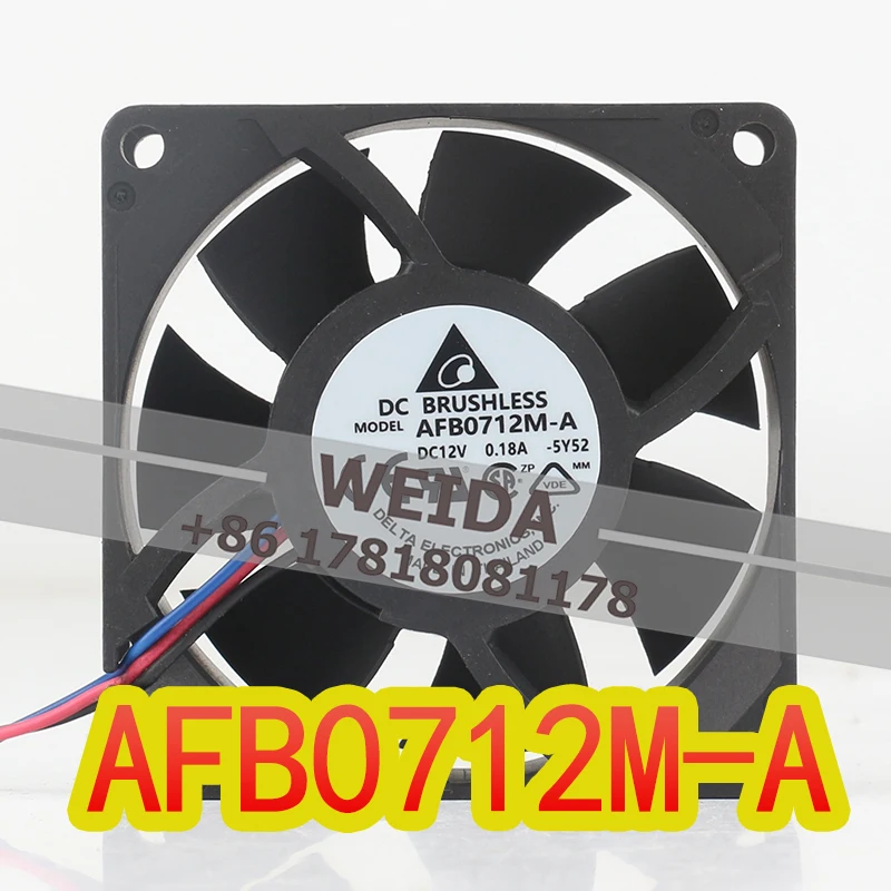 

Delta 12V 0.18A AC EC 7025 Three-wire Mute Chassis Inverter 70X70X25MM Speed Measurement 7CM AFB0712M-A Cooling Fan