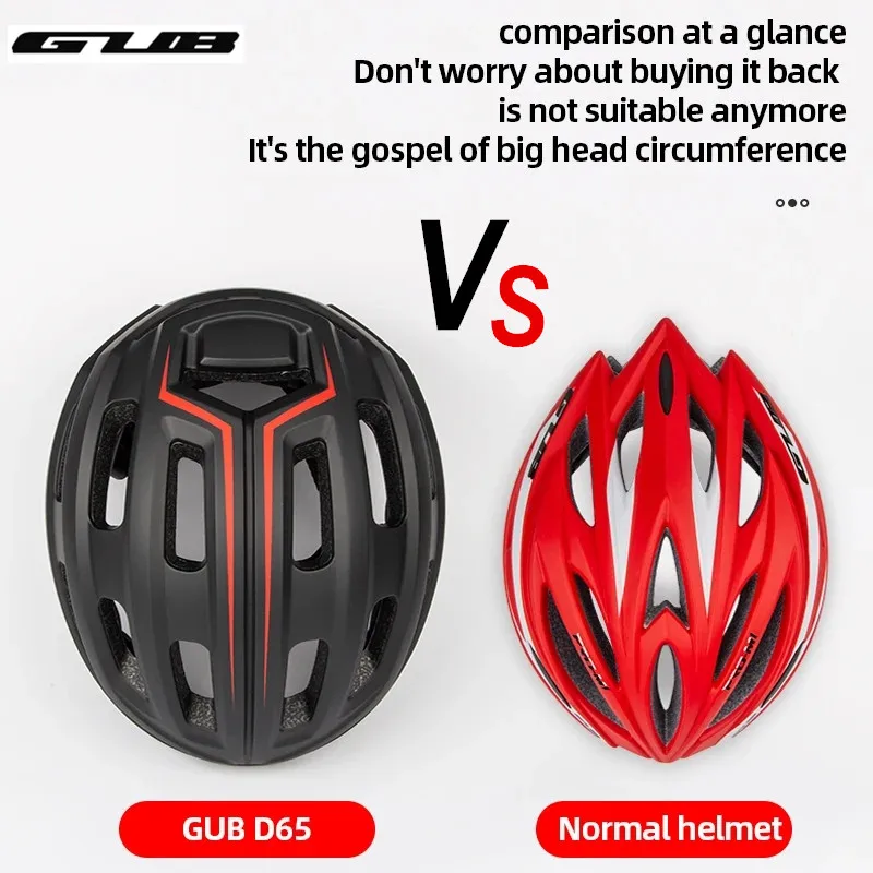 GUB XXL 61-65cm Bicycle Helmet Intergrally-Molded 265g Ultralight Cycling Helmets Road Bike Safety Cap for Men Women Equipments