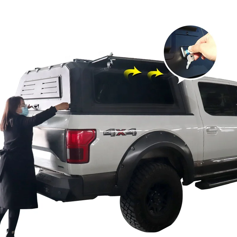 Auto Parts Heavy Duty Waterproof Aluminum Hardtop Truck Bed Canopy Camper Off-Road for F150 Ranger Maverick