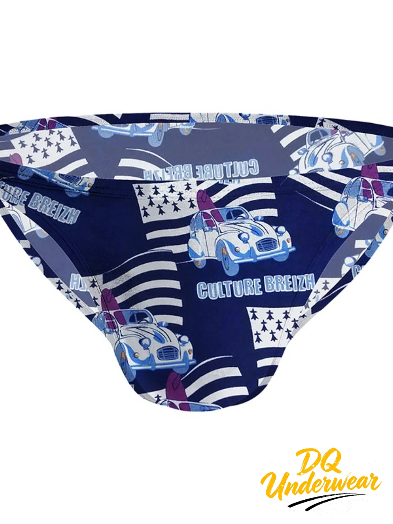 1PCS Men Printed Triangle Briefs Retro Flag Letter Pattern 3D U Convex Pouch Stretch Soft Fabric Fashion Male Underwear AD7302