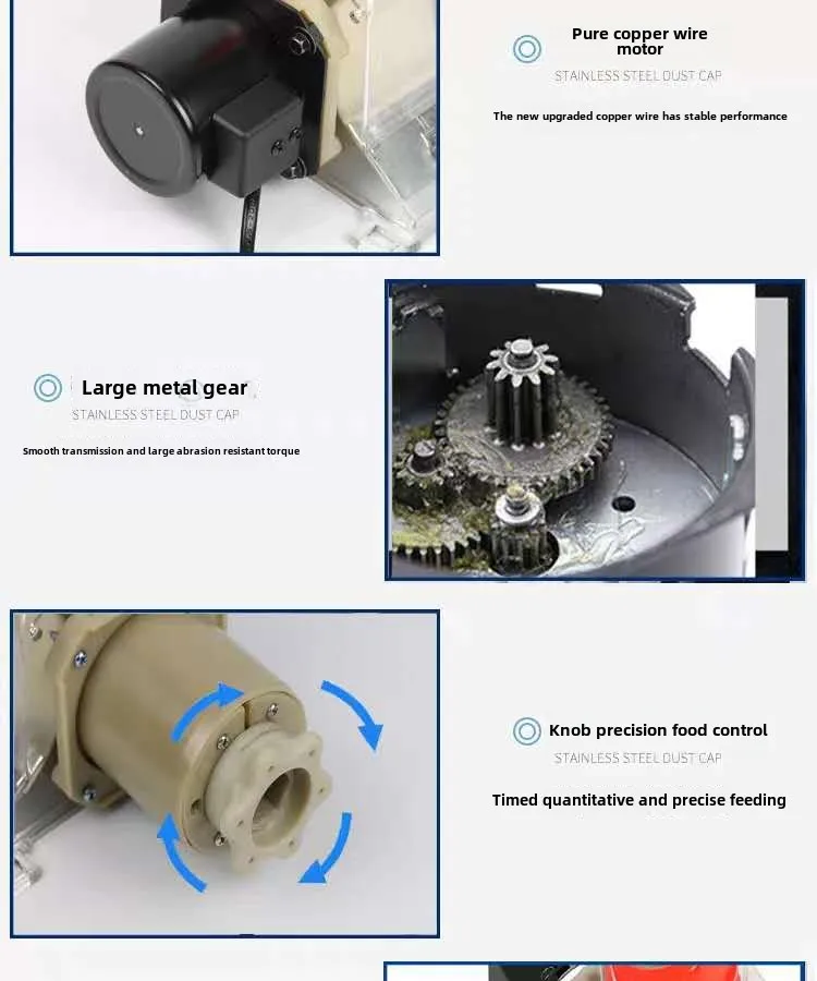 Mangiatoia per animali domestici Mangiatoia per polli Piccione Alimentazione automatica temporizzata Dodici Volt DC Macchina di scarica Pollo remoto