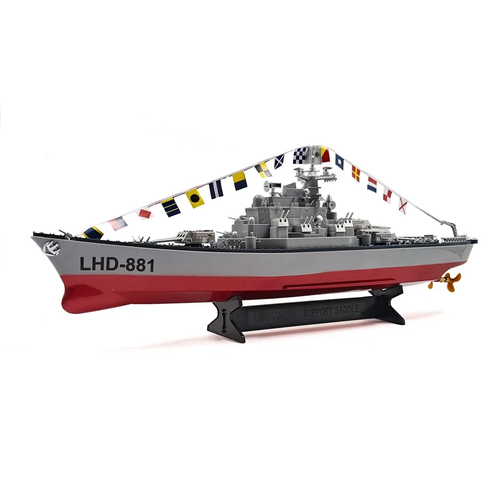 Lhd-881 Style 23.6 pouces 1:390 échelle télécommande cuirassé navire de guerre bateaux grand bateau Rc Simulation électrique jeu militaire jouet