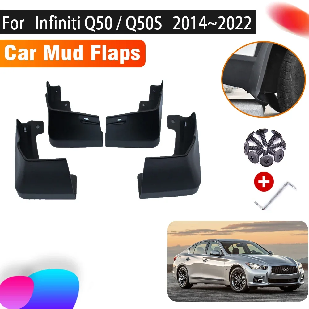 

Car Mud Flaps For Infiniti Q50 Q50S 2014~2022 Auto Mudflap Splash Guard Front Rear Fenders Car Accessories Anti-splash Mudguards