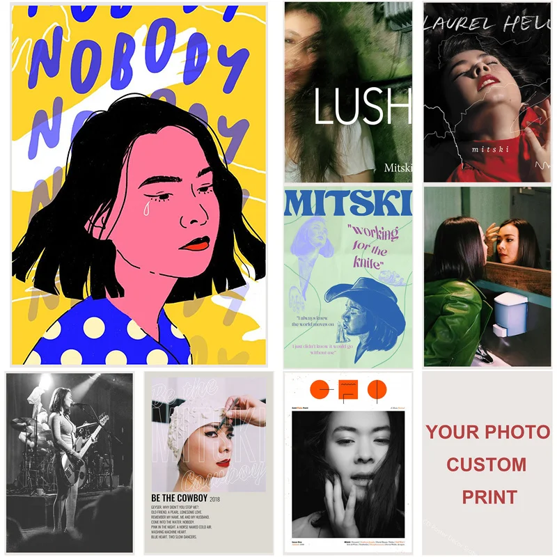 المغني Mitski المشارك شخصية مخصصة الملصقات غرفة المنزل بار مقهى ديكور الجمالية هدية يكون رعاة البقر طلاء جدران الفن ملصق