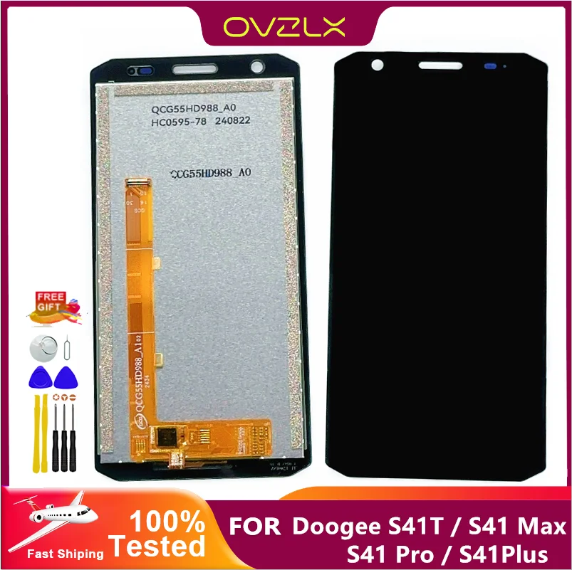 جديد الأصلي ل DOOGEE S41 ماكس شاشة الكريستال السائل شاشة + محول الأرقام بشاشة تعمل بلمس ل DOOGEE S41 زائد S 41PRO S41 T شاشة الكريستال السائل