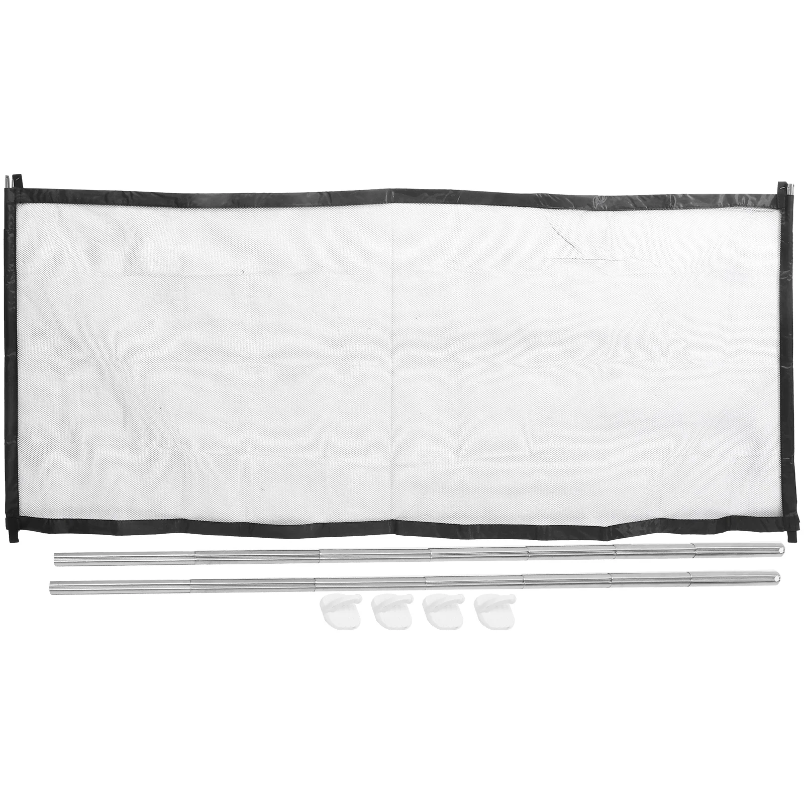 

1 Set Safety Fence Gate Pet Isolation Net Retractable Mesh Durable Nylon Stainless Steel Foldable For Doorway Stairs