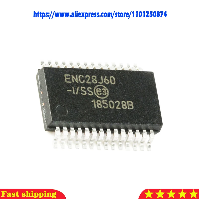 2pcs/lot ENC28J60-I/SS ENC28J60-I/SO ENC28J60 SOP-28 SSOP-28 In Stock