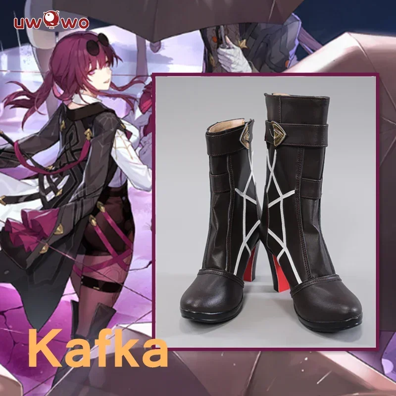 N66UWOWO Honkai Star Rail Kafka Cosplay Boots Stellaron Hunters HSR Nihility Cosplay Kafka Shoes Boots2W$%