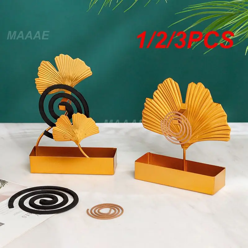 

1/2/3PCS Ginkgo Leaf Mosquito Coil Holder Portable Hanging Mosquito Coil Shelf Innovative Home Sandalwood Mosquito Repellent