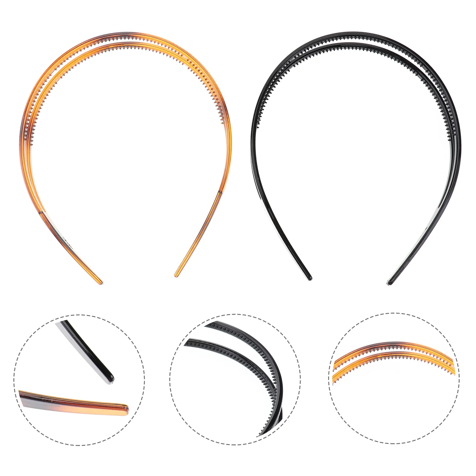 

2 Pcs Girls Accessories Hair Band Ribbons for Ties Women Toothed Hoop Fashion Headband Sports