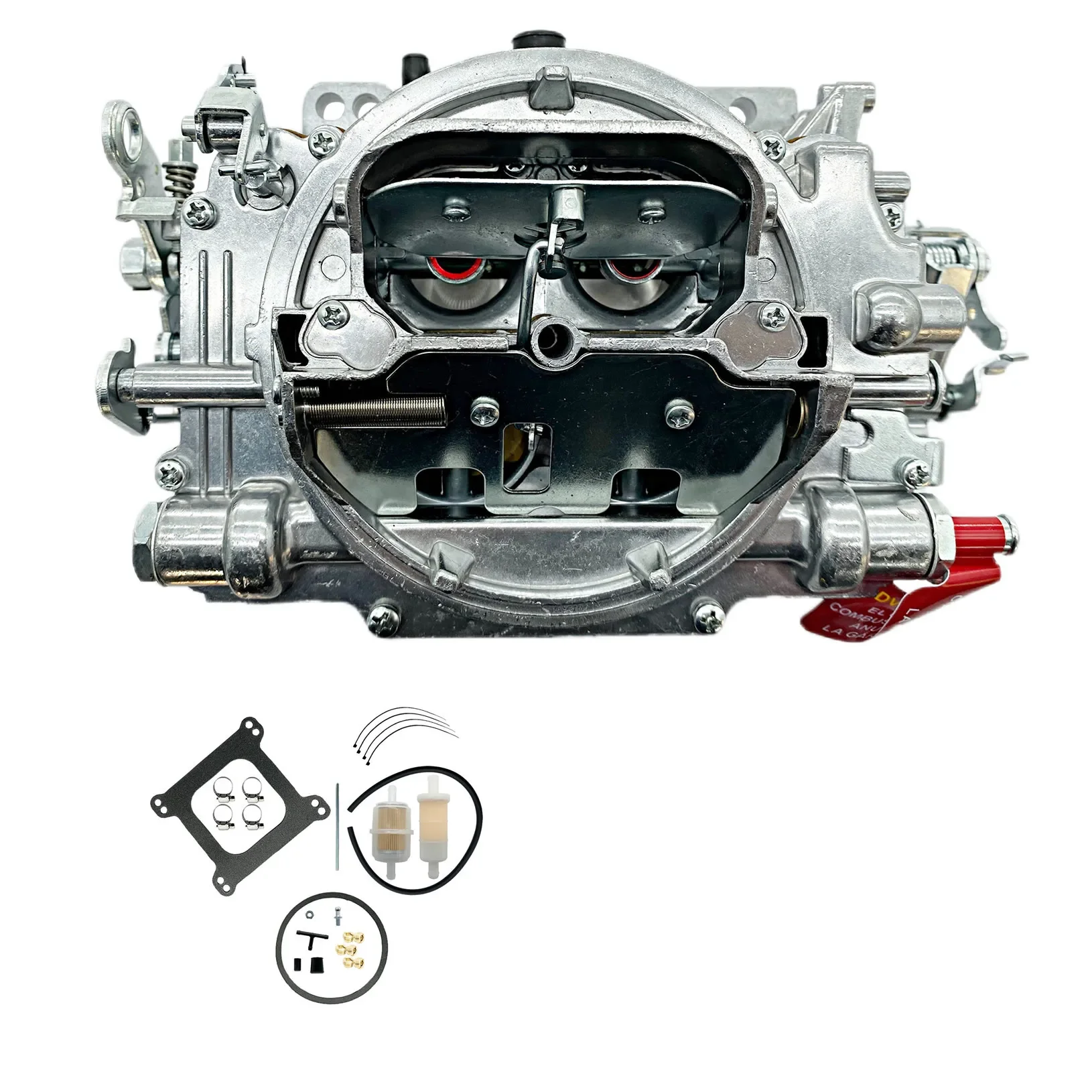 1905 4 Barrel Carburetor for AVS2 Series 650CFM Annular Booster Satin Finish (Manual Choke Type )