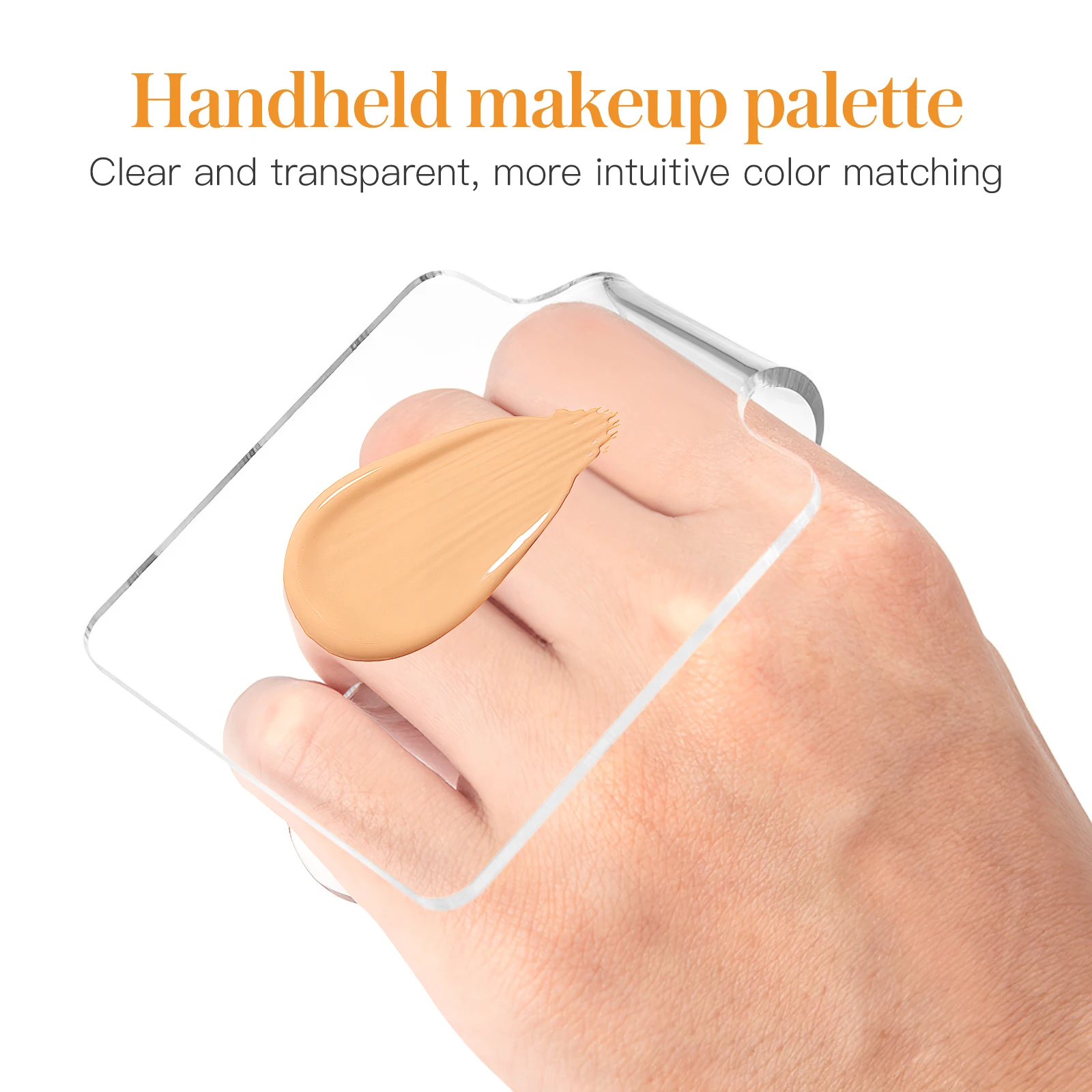 

Makeup Mixing Makeup Mixing Palette Handheld Acrylic Board Foundations Creams Liquids Stainless Spatula Artist Tray