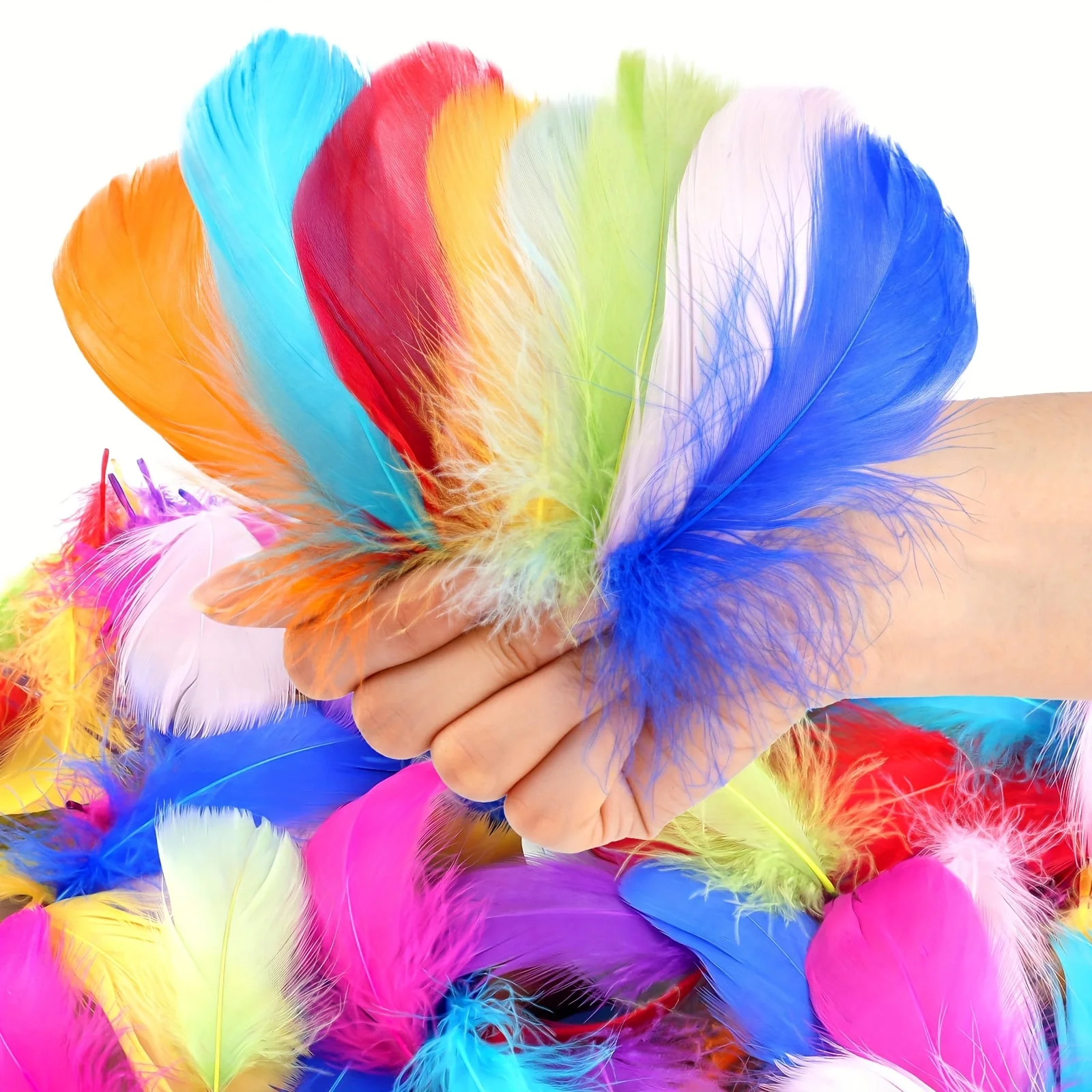 

Натуральные гусиные перья-плюмажи 6-12 см, лебединые перья для домашнего декора, рукоделия, свадебных украшений и аксессуаров