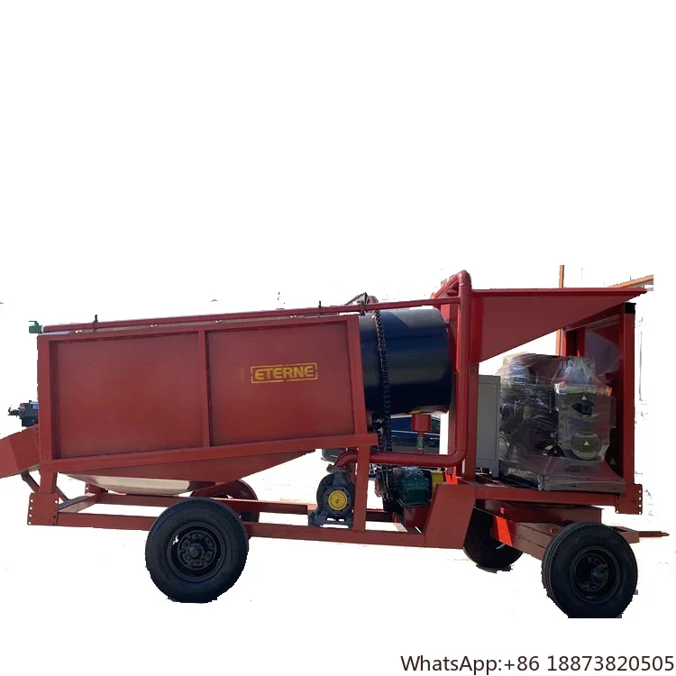 Small and Big Scale Gold Sand Separator Alluvial 30TPH Gold Mining Trommel Machinery Washing Plant