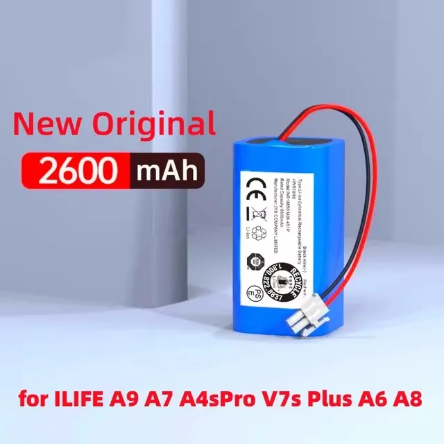 Original 14.8V 2600mah Lithium Battery For ILIFE A4 A4s V7 A6 V7s Plus Robot Vacuum Cleaner INR18650 M26-4S1P battery