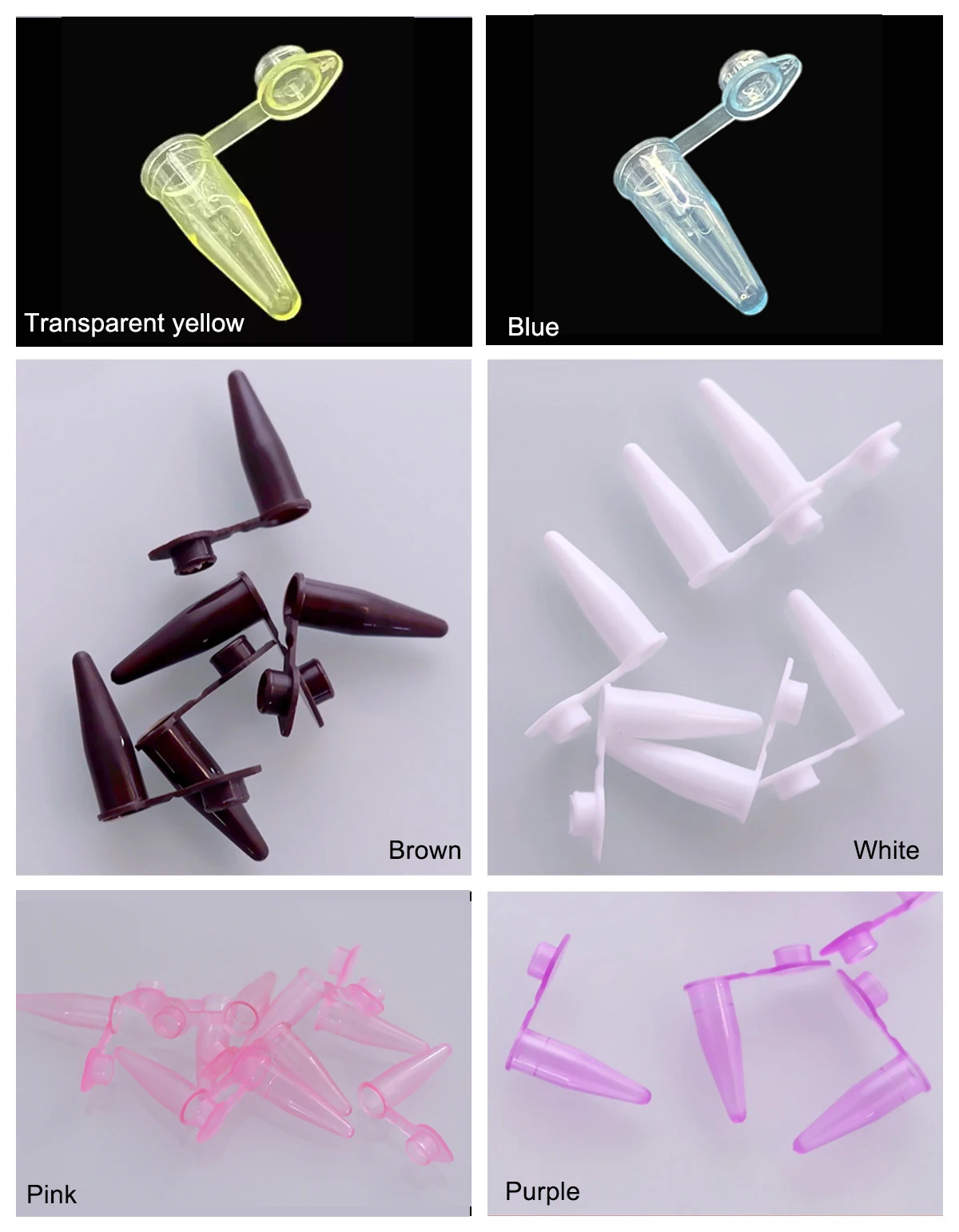 0.2 مللي مختبر PP أنبوب اختبار البلاستيك أنبوب الطرد المركزي مع غطاء قارورة متجنب لمستلزمات تجربة المختبرات 100 قطعة #5