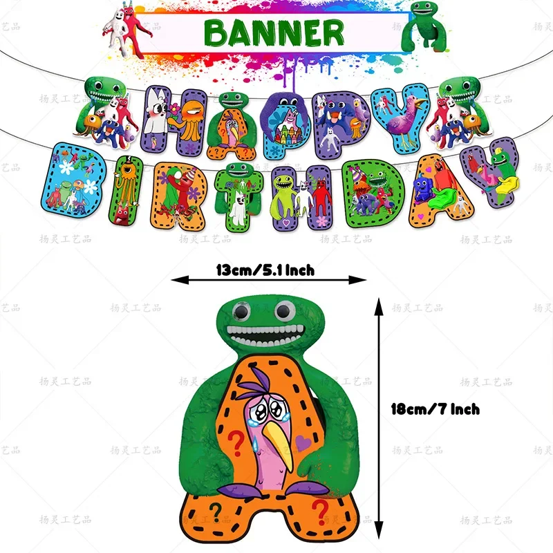 Cartoon Garten of banban tema palloncini fai da te forniture per feste Banner di compleanno palloncino in lattice decorazione forniture per torte giocattoli per bambini regalo