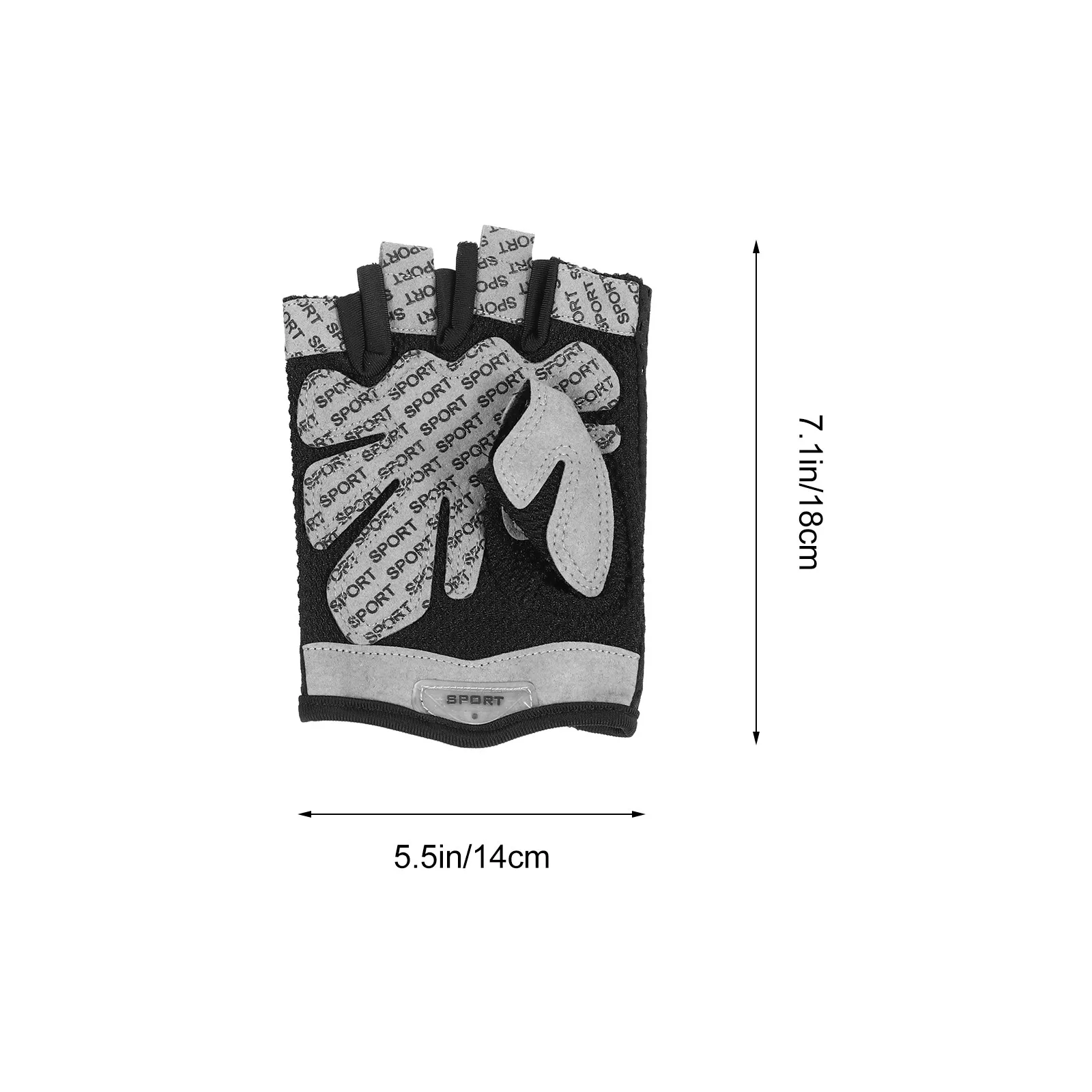 1 Pair Anti-Slip Half Finger Gloves For Cycling Sports Gym Workout Breathable Durable Palm Thickened Fitness Exercise Outdoor