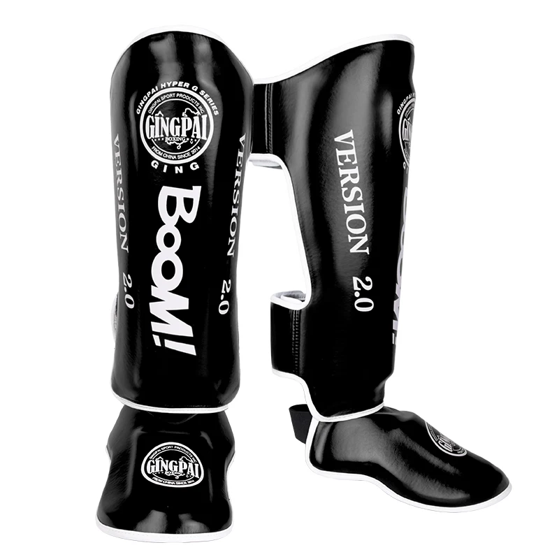 Muay Thai Beinschützer Sanda Kampfsport Fuß- und Schienbeinschützer Boxen Verstärkte Kampfschutzausrüstung Knöchelschutz Taekwondo – Detail 10