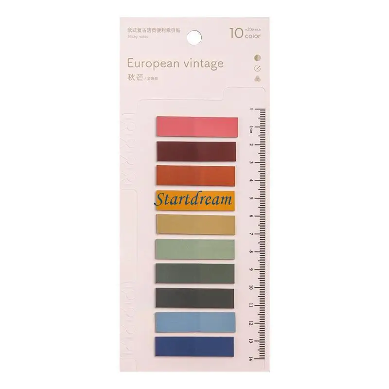 200Pcs Mini Index Stickers Set with PP Binder Divider Book Page Marks Writable K92C