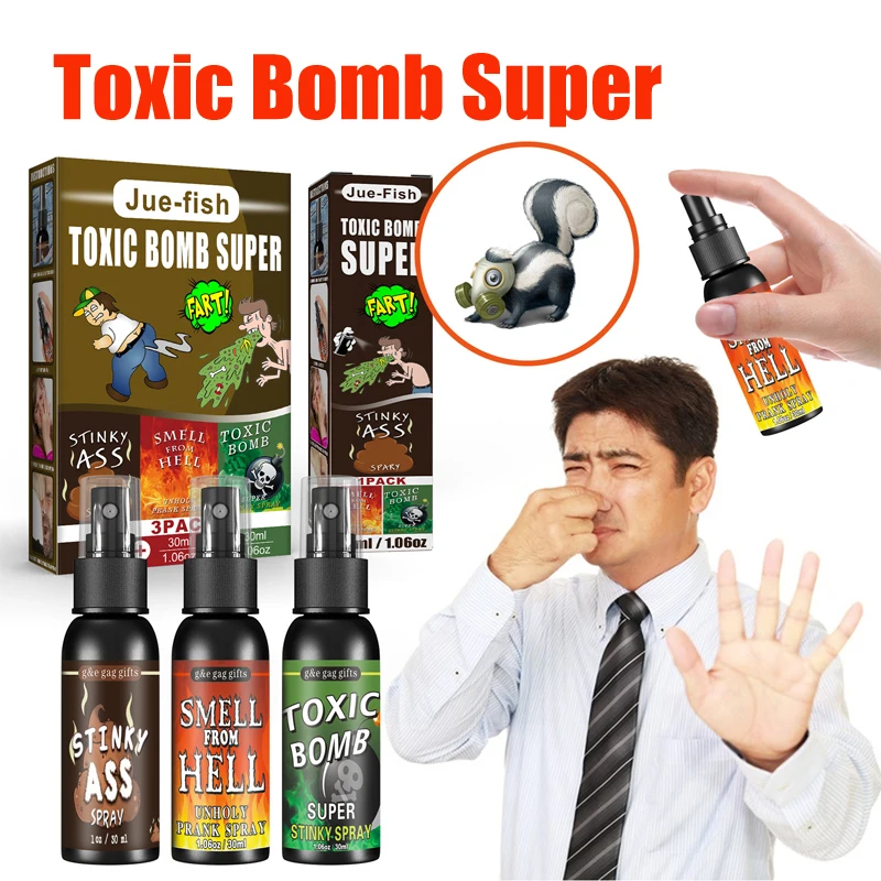 30ML Líquido Peido Spray Pode Fedor Bomba Ass-Smelly Stinky Gag Prank Novidades Toy Joke Party Supplies Stinky Gás Joke Toy